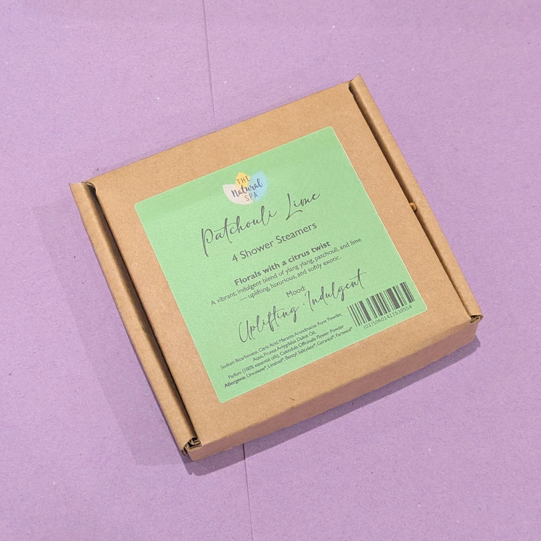 Patchouli Lime Aromatherapy Shower Steamers – Uplifting Citrus & Floral – Set of 4-1