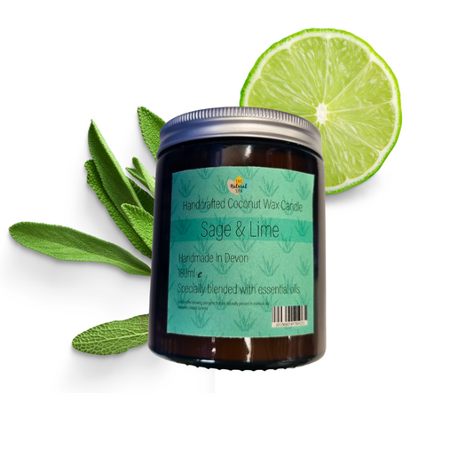 Sage & Lime hand poured coconut wax candle - 2 size options-1