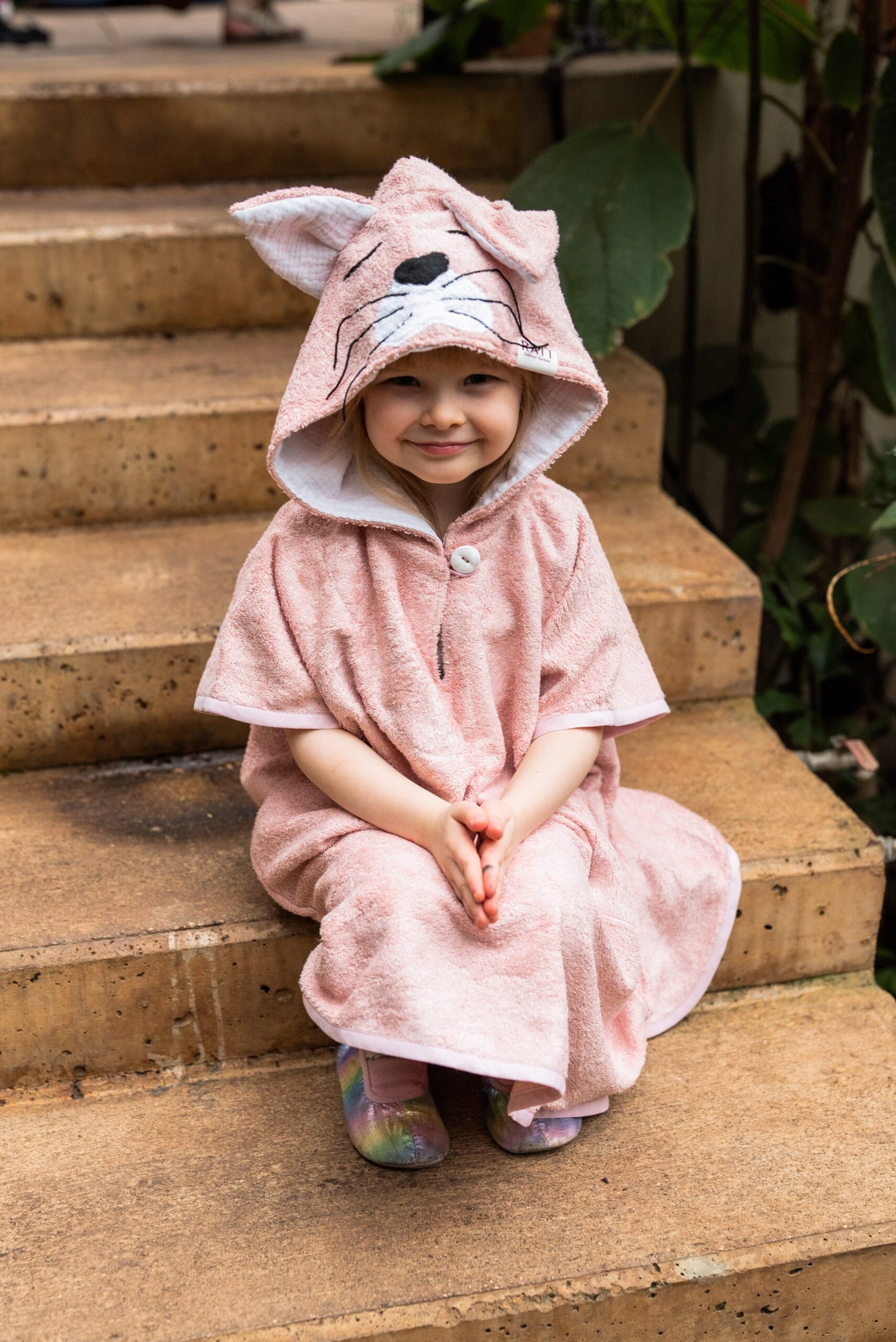 Short-Sleeve Poncho CAT- For KIDS (Size 122-150)